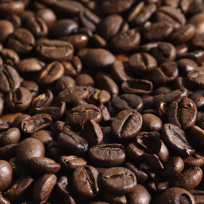 Freshly roasted coffee beans