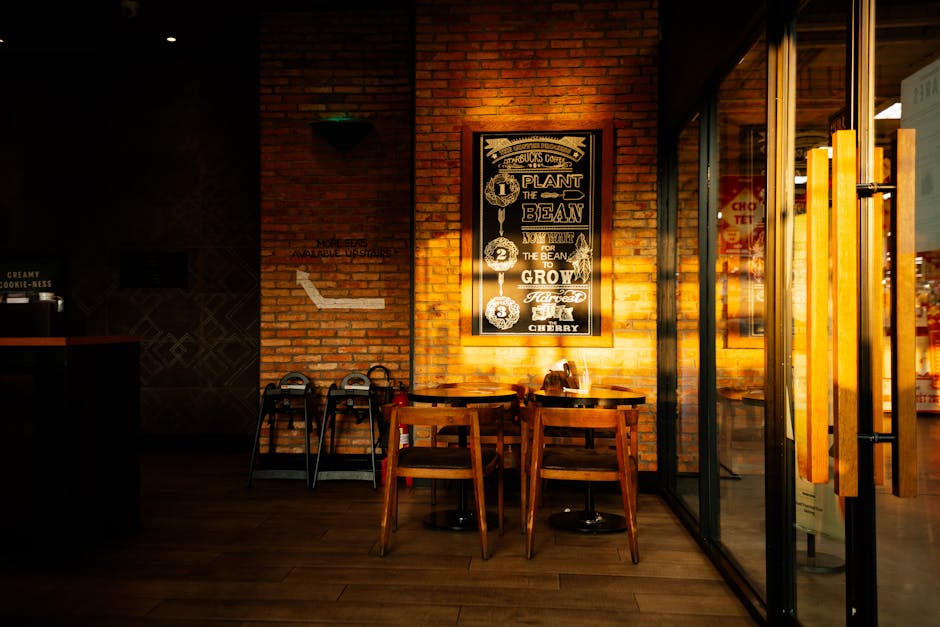 Bean Vault interior with exposed brick